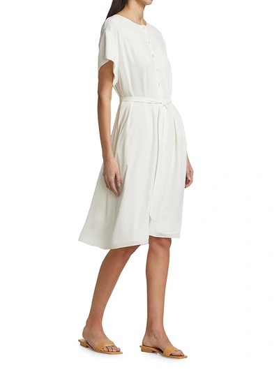 Shop Atm Anthony Thomas Melillo Women's Crepe Georgette Dress In White