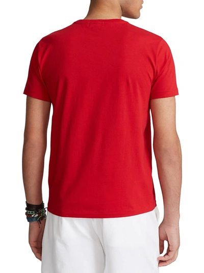 Shop Polo Ralph Lauren Classic-fit Logo Graphic T-shirt In Red