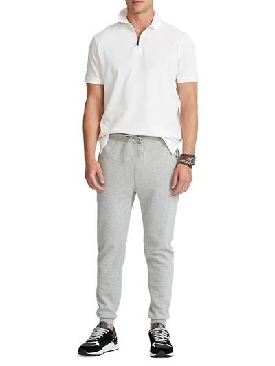 Shop Polo Ralph Lauren Slim-fit Stretch Quarter-zip Polo Shirt In White