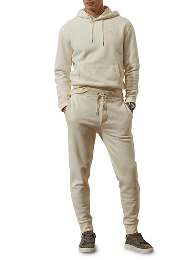 Shop Ralph Lauren Men's Deco Jogger Sweatpants In Cream