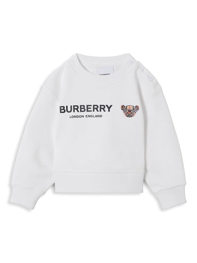 Shop Burberry Baby's & Little Girl's Zia Bear Sweatshirt In White