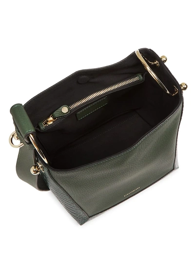 Strathberry Women's Lana Midi Bucket Bag - Tan/Bottle Green