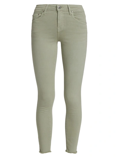 Shop Jonathan Simkhai Standard Costa Mid-rise Cropped Skinny Jeans In Eucalyptus