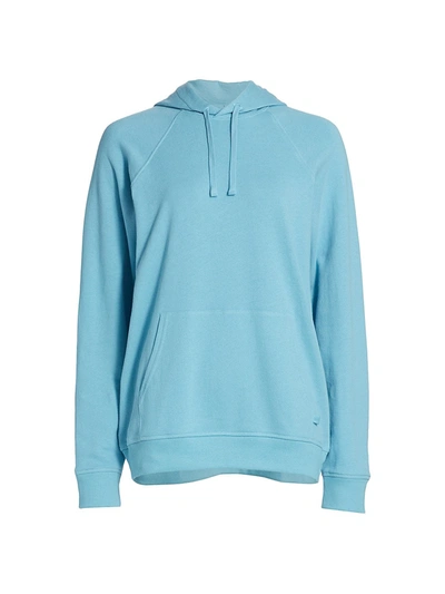 Shop Atm Anthony Thomas Melillo Cotton Pullover Hoodie In Ocean Blue