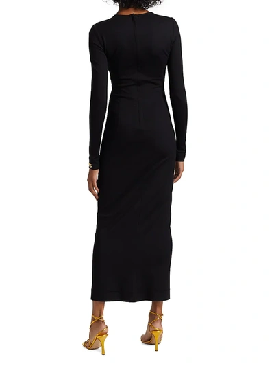 Shop Dolce & Gabbana Collection W Bodycon Midi-dress In Nero