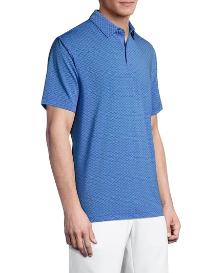 Shop Peter Millar Drirelease Natural Touch Starfish Polo In Plumbago