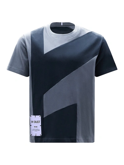 Shop Mcq By Alexander Mcqueen Colorblock Patchwork T-shirt In Night Waves