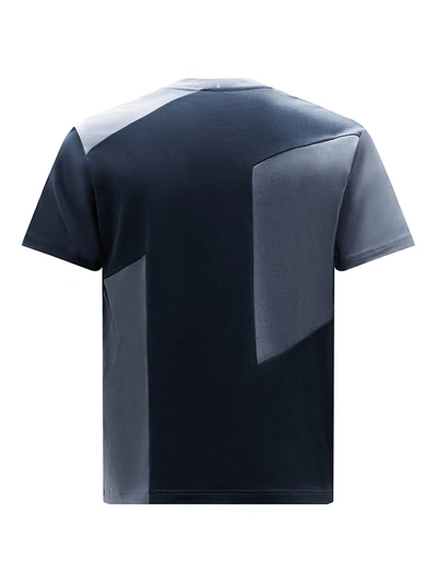 Shop Mcq By Alexander Mcqueen Colorblock Patchwork T-shirt In Night Waves