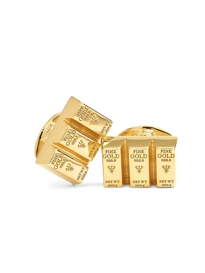 Shop Jan Leslie Men's 24k Gold Vermeil Vermeil Gold Bullion Cufflinks