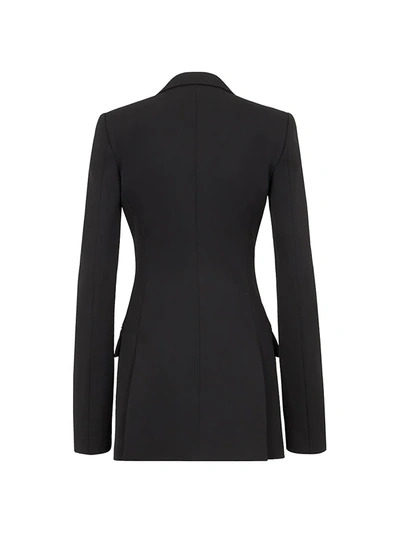 Shop Fendi Women's Structured Wool Jacket In Black