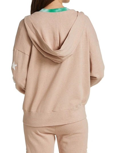 Shop Monrow Women's Boxy Zip-up Hoodie In Taupe