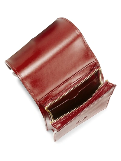 Shop Ashya Leather Bolo Bag In Cherry