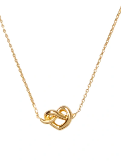 Shop Kate Spade Gold-plated Knot Pendant Necklace