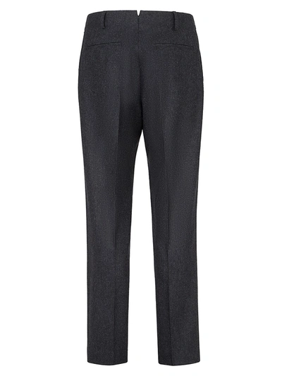 Shop Fendi Wool Dress Pants In Grey