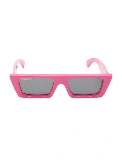 Shop Off-white Marfa 52mm Rectangular Sunglasses In Pink