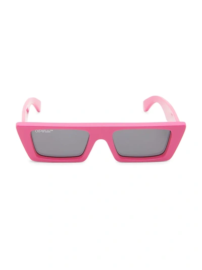 Off-white Marfa Rectangular-frame Sunglasses In Pink