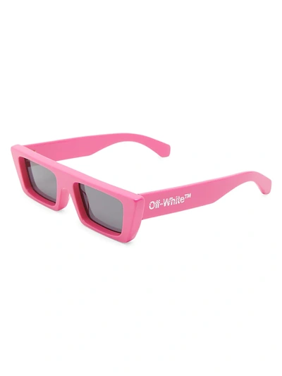 Off-white Marfa Rectangular-frame Sunglasses In Pink
