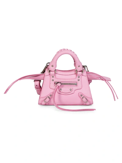 Shop Balenciaga Nano Neo Classic Leather Satchel In Candy Pink