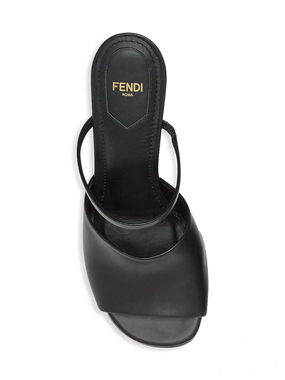 Shop Fendi First Leather High-heel Sandals In Poudre