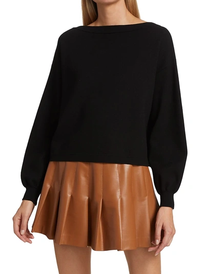 Shop Alice And Olivia Nora Two-way Top In Black