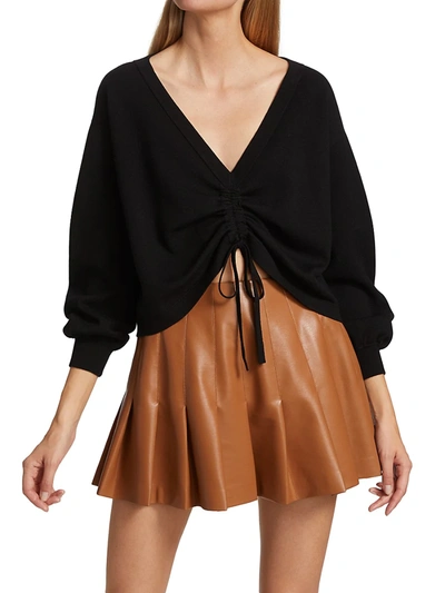 Shop Alice And Olivia Nora Two-way Top In Black