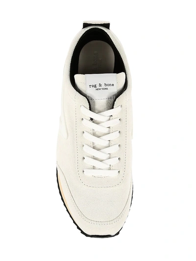 Shop Rag & Bone Women's Retro Runner Suede Sneakers In White