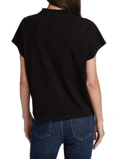 Shop Agolde Anika Cap Sleeve Tee In Tissue Off White