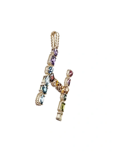 Shop Dolce & Gabbana Women's Rainbow Alphabet 18k Gold & Gemstone Initial H Pendant Necklace In Yellow Gold