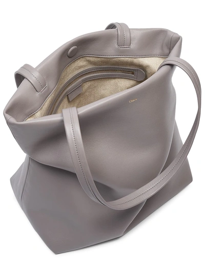Chloe Judy Leather Tote Bag In Nude Neutrals ModeSens