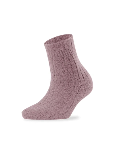 Shop Falke Women's Bedsock Rib Knit Socks In Brick