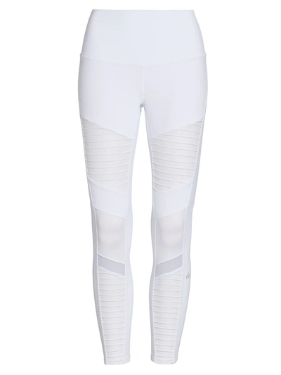 Shop Alo Yoga Women's Moto 7/8 Leggings In White