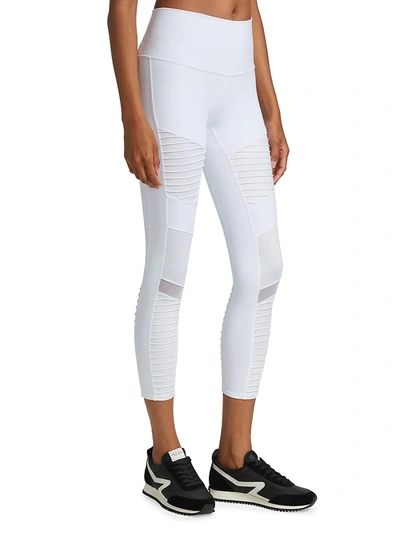 Shop Alo Yoga Women's Moto 7/8 Leggings In White