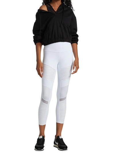 Shop Alo Yoga Women's Moto 7/8 Leggings In White