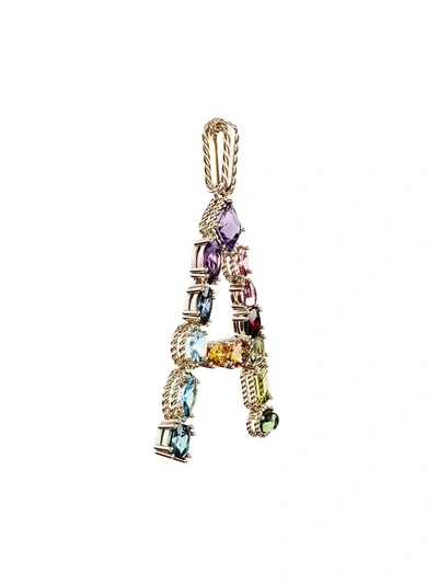 Shop Dolce & Gabbana Women's Rainbow Alphabet 18k Gold & Gemstone Initial A Pendant Necklace In Yellow Gold