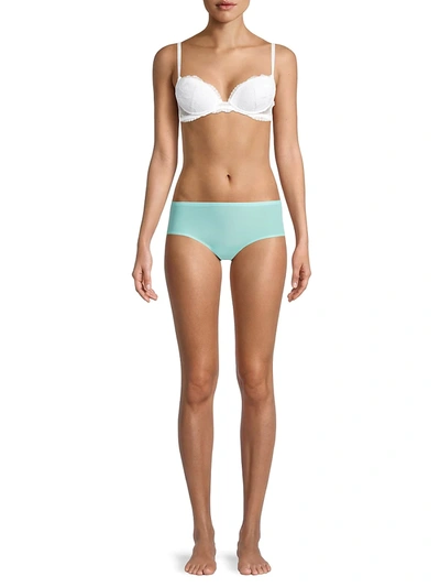 Shop Chantelle Soft Stretch Seamless Regular Rise Hipster Briefs In Sequoia Green
