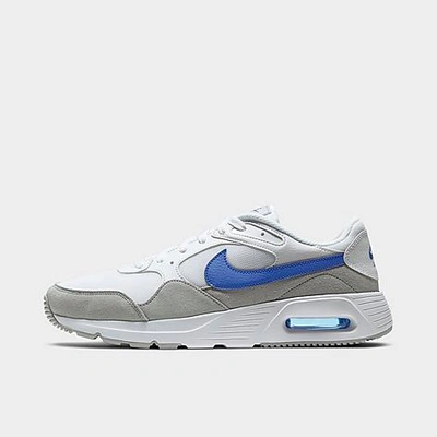 Shop Nike Men's Air Max Sc Casual Shoes In White/wolf Grey/game Royal
