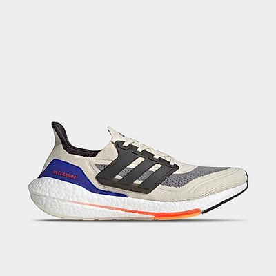 Shop Adidas Originals Adidas Men's Ultraboost 21 Running Shoes In Wonder White/carbon/solar Red