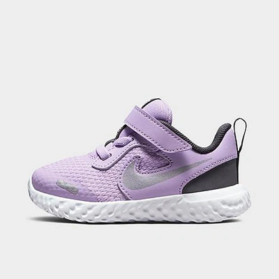 Nike Revolution 5 Baby/toddler Shoes In Lilac,dark Smoke  Grey,white,metallic Silver | ModeSens