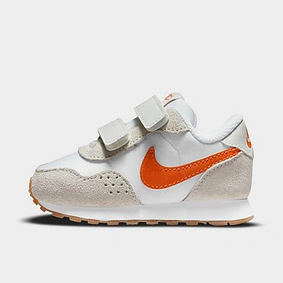 Shop Nike Boys' Toddler Md Valiant Hook-and-loop Casual Shoes In White/orange/summit White/sail