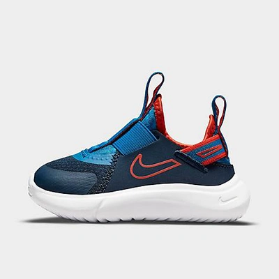 Shop Nike Kids' Toddler Flex Plus Running Shoes In Midnight Navy/orange/imperial Blue/white