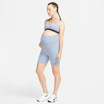 Shop Nike Women's One Bike Shorts (maternity) In Ashen Slate/black