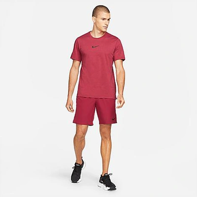 Shop Nike Men's Pro Dri-fit Flex Rep Training Shorts In Pomegranate/black