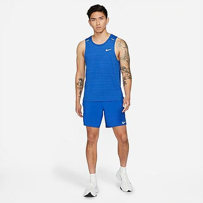 Shop Nike Men's Flex Stride Shorts In Game Royal/reflective Silver