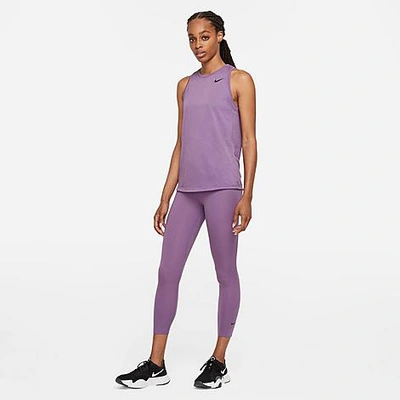 Nike Women's One Luxe Mid Rise Crop Leggings Size Small AT3100-528 Wild  Berry 