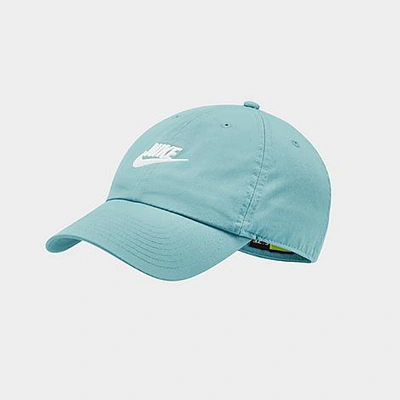 Shop Nike Sportswear Heritage86 Futura Washed Adjustable Back Hat In Blue