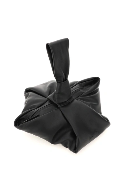 Shop Ambush Twist Leather Bag In Black