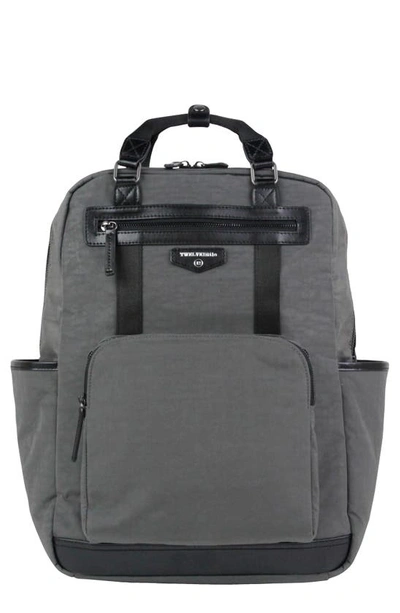 Shop Twelvelittle 'courage' Unisex Backpack Diaper Bag In Dark Grey