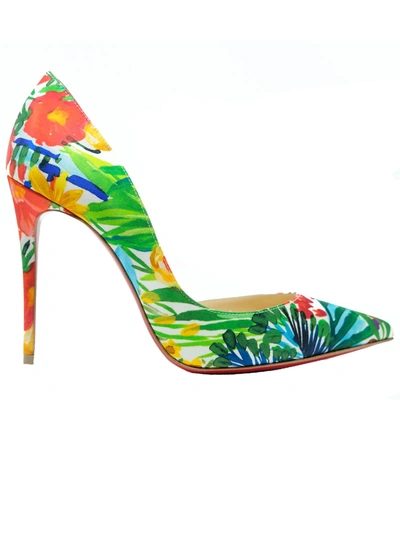 Shop Christian Louboutin Satin Multicolor Iriza Pumps