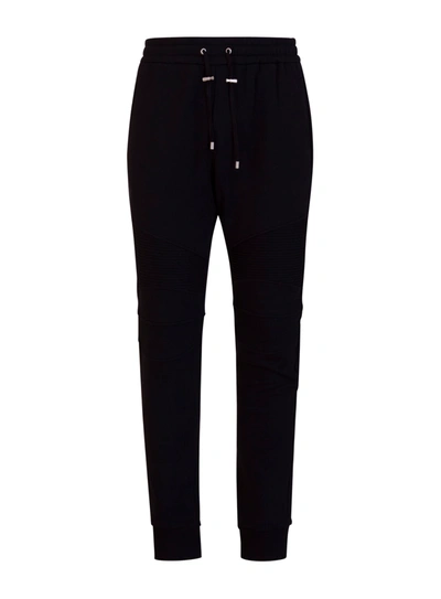 Shop Balmain Logo Print Jogger In Nero