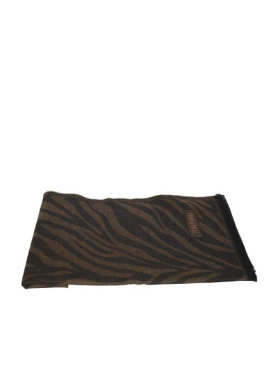 Shop Tom Ford Animalier Print Scarf In Green